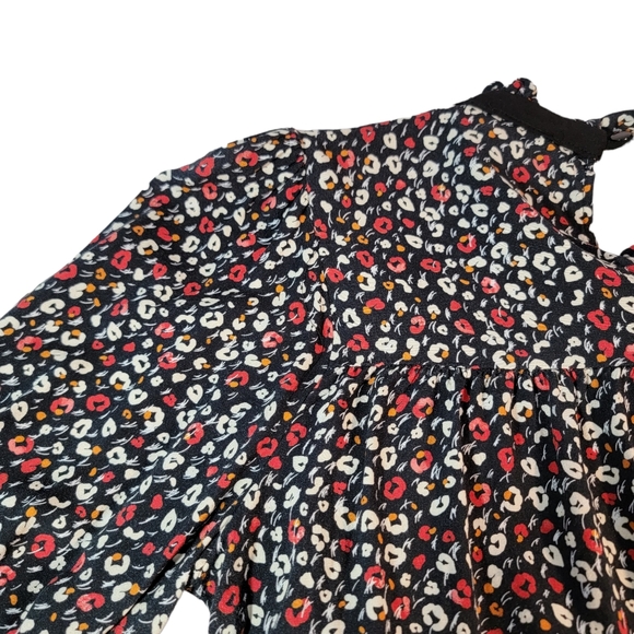 Miss Selfridge Micro Floral Pattern Flowy Blouse Fashion Top Women's Size US 4 - Picture 10 of 13